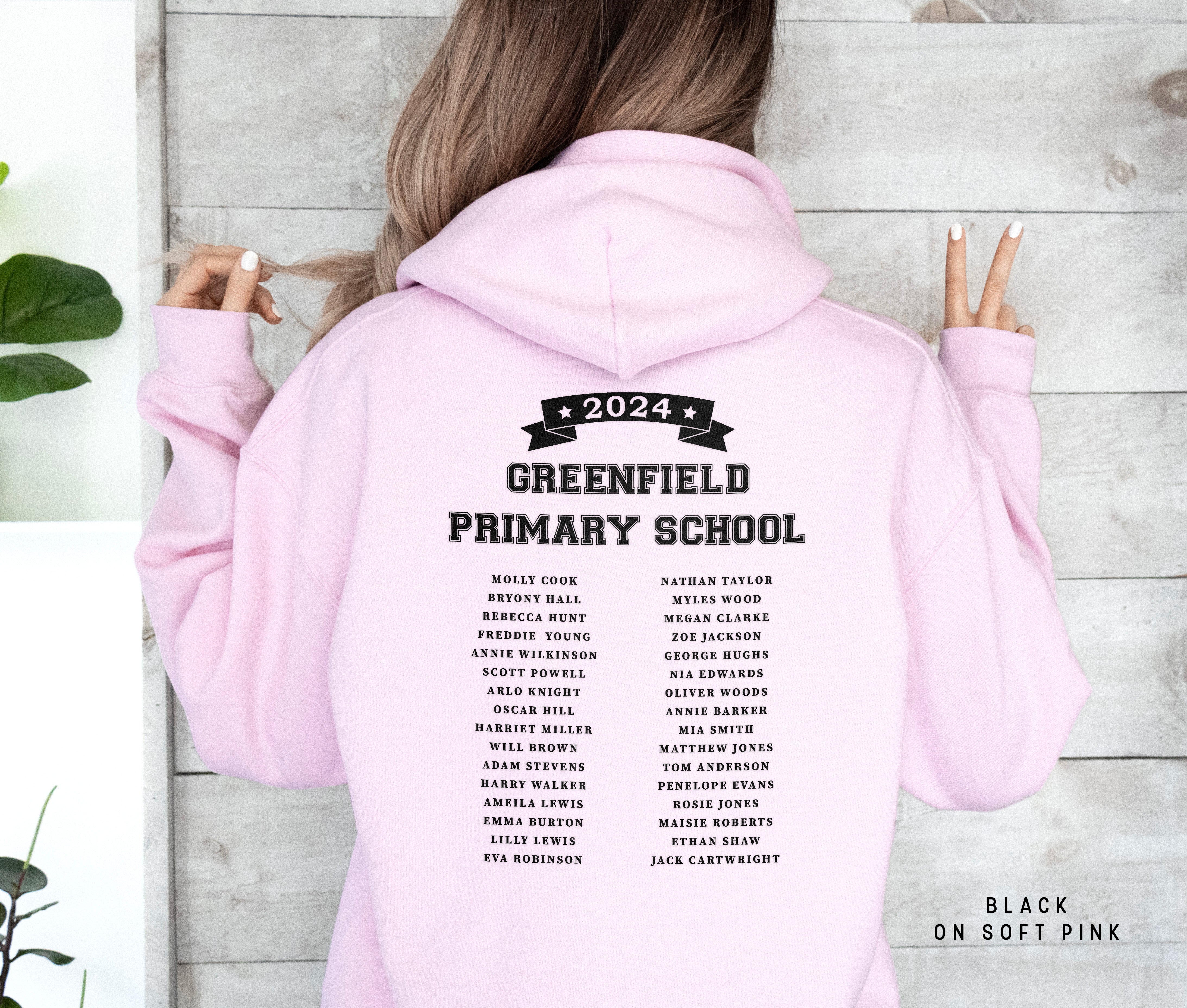 Baby pink leavers hoodie sale