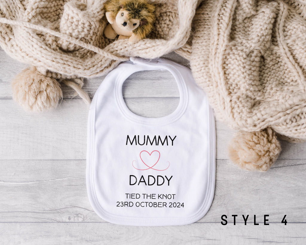 Personalised Baby Wedding Bib – Page Boy, Flower Girl or Guest