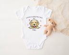 Personalised ‘Protected by Dog’ Baby Grow – Custom Dog Name & Breed