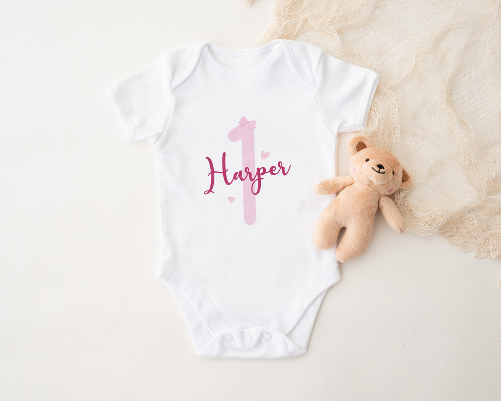 Personalised Birthday T-Shirt & Tutu Set – Custom Name and Age