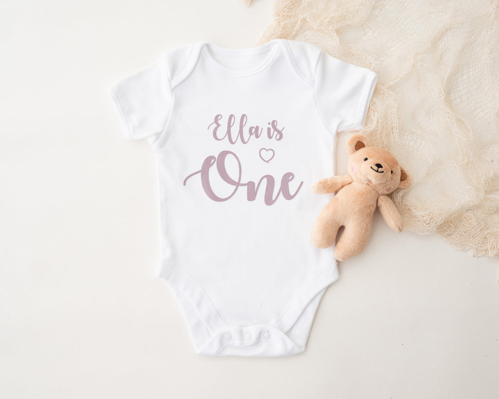 Personalised Birthday T-Shirt & Tutu Set – Heart Script Design