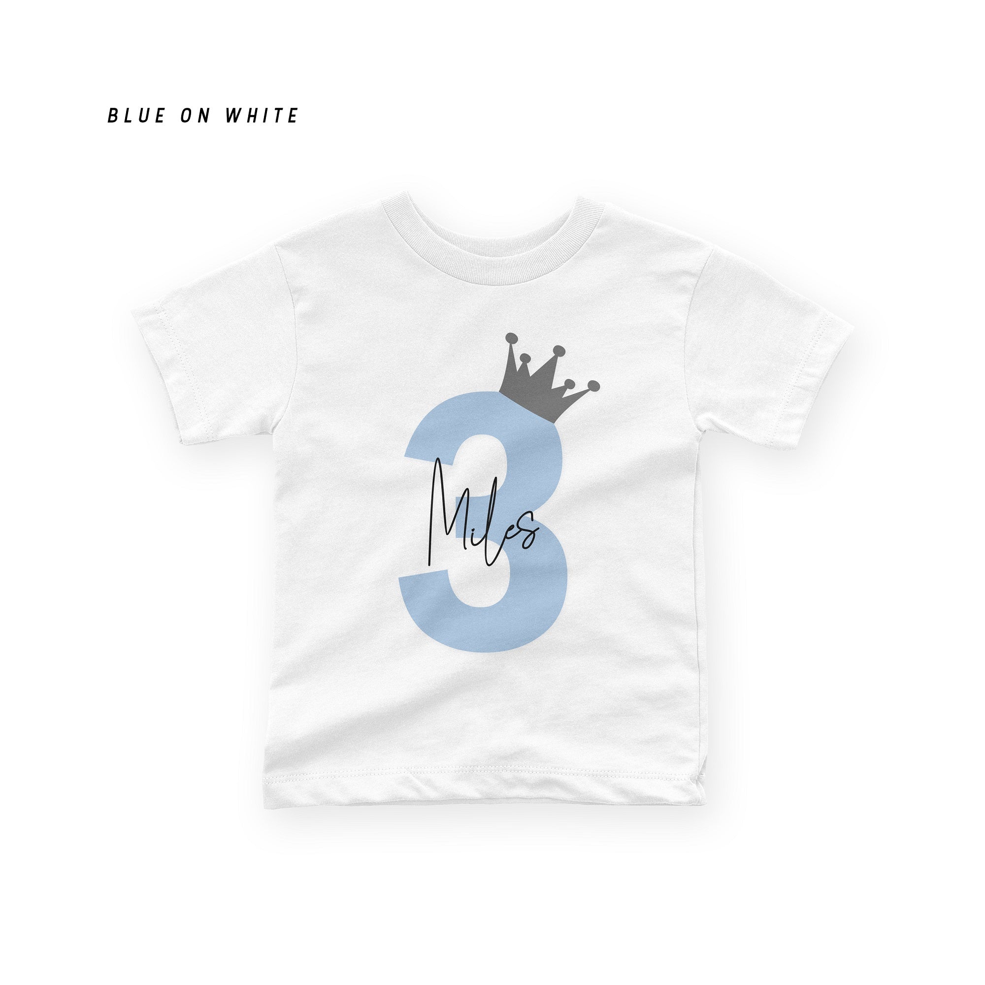 Personalised Birthday Name & Age Kids T-Shirt – Custom Tee for Baby, Toddler & Child