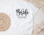 Personalised Hen Party T-Shirts – Team Bride & Bride Squad Custom Tops