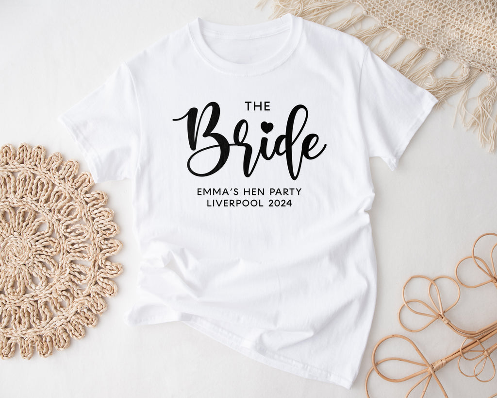 Customised Bridal Party T-Shirts –Matching Bride Squad Tee