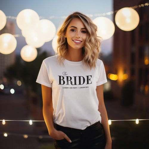 Personalised Hen Weekend T-shirts - Team Bride T-Shirts Tees