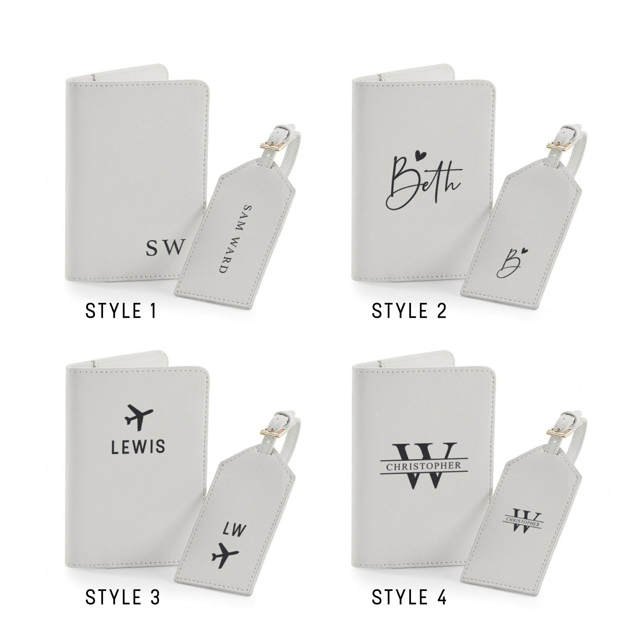 Personalised Passport Cover & Luggage Tag Set – Custom Travel Gift for Him or Her
