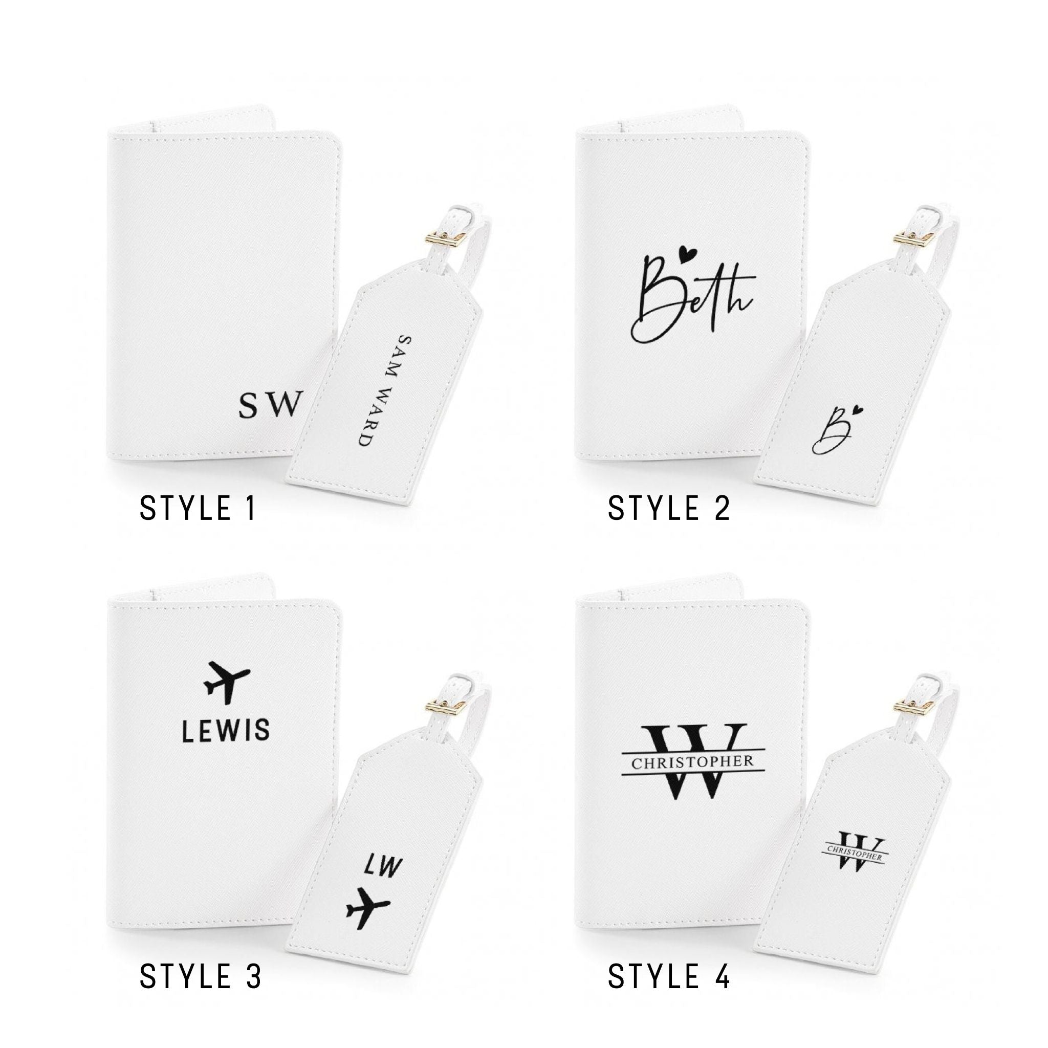 Personalised Passport Cover & Luggage Tag Set – Custom Travel Gift for Him or Her