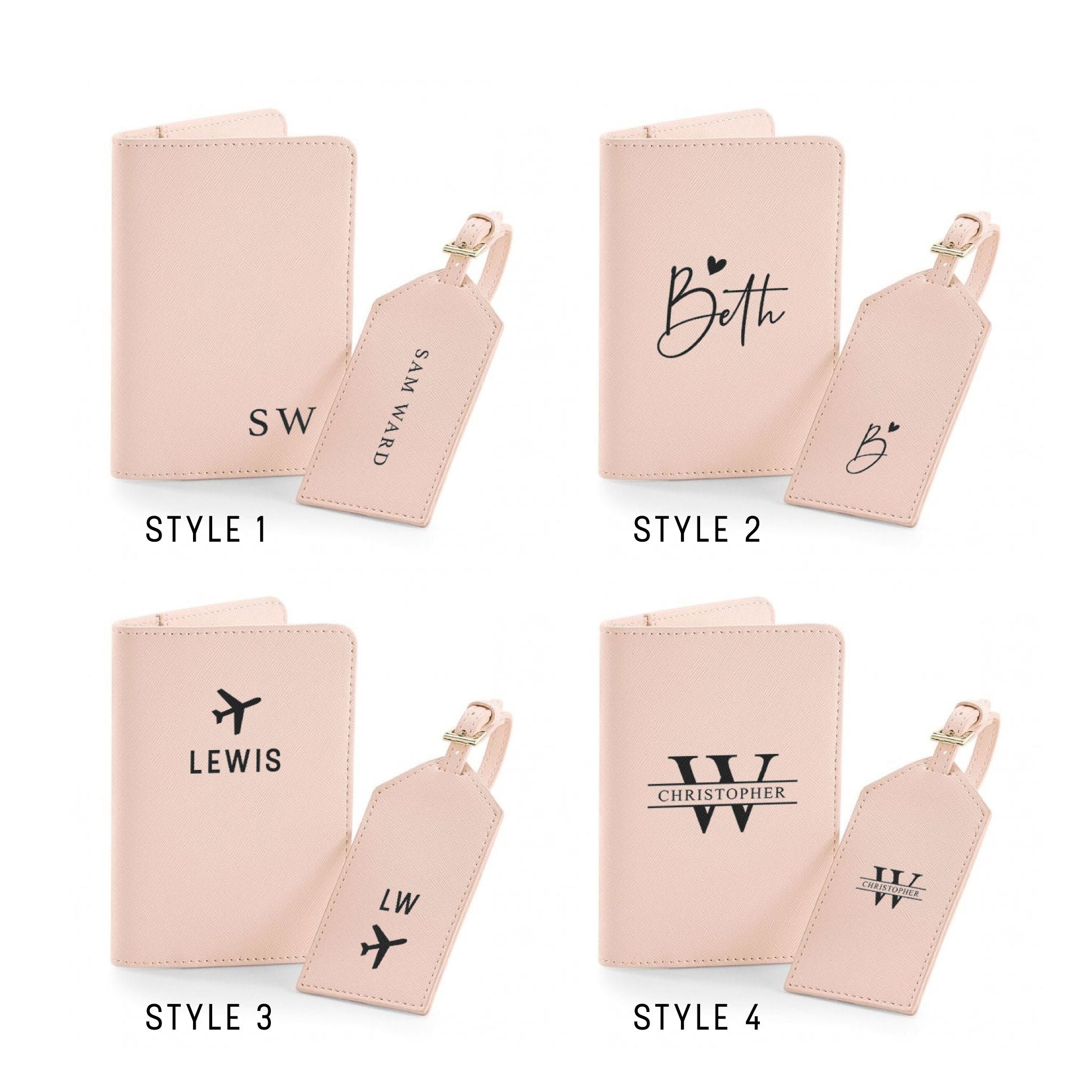 Personalised Passport Cover & Luggage Tag Set – Custom Travel Gift for Him or Her