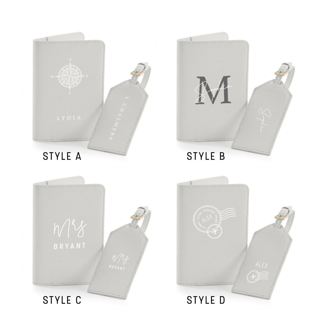 Personalised Travel Set – Passport Holder & Luggage Tag Set | Custom Passport Wallet & Name Tag