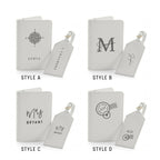 Personalised Travel Set – Passport Holder & Luggage Tag Set | Custom Passport Wallet & Name Tag