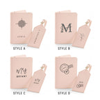Personalised Travel Set – Passport Holder & Luggage Tag Set | Custom Passport Wallet & Name Tag