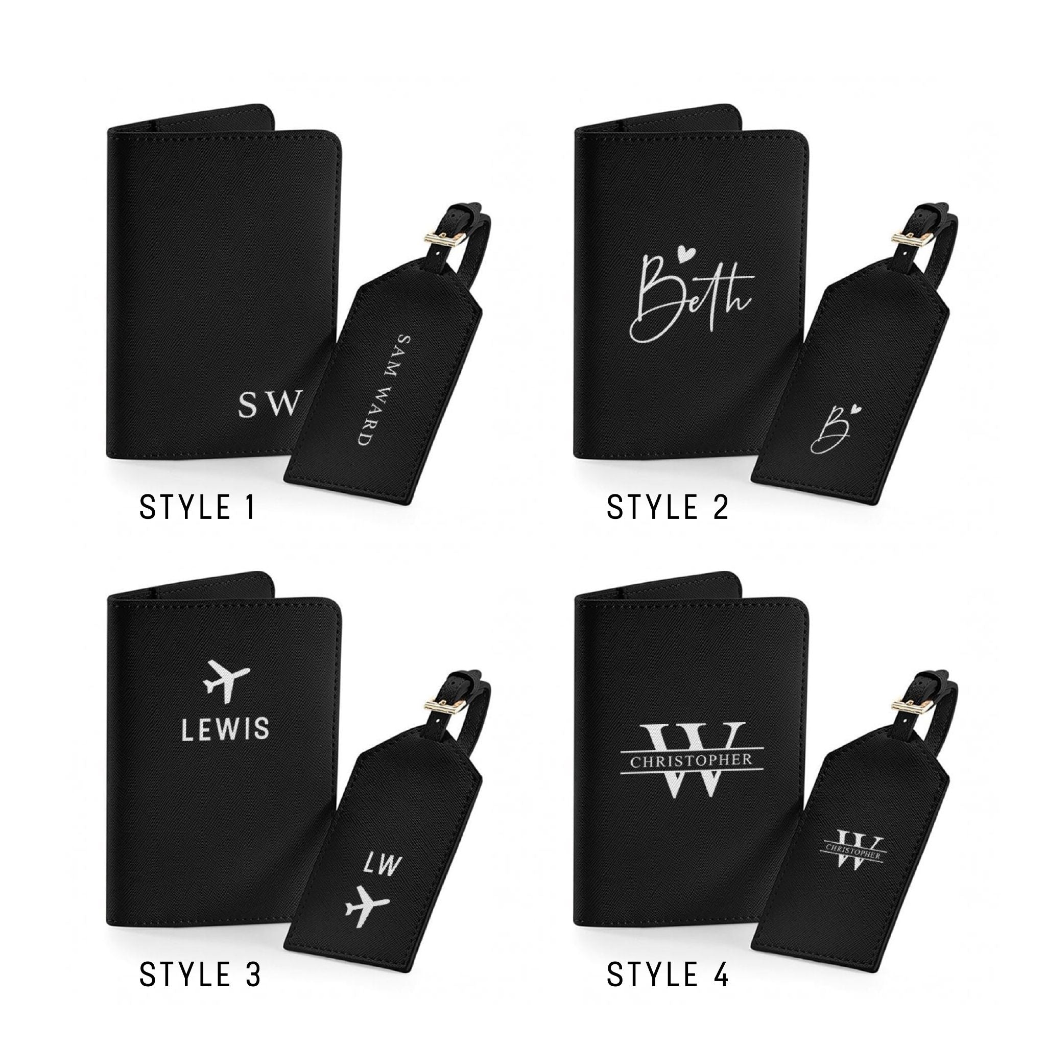 Personalised Passport Cover & Luggage Tag Set – Custom Travel Gift for Him or Her